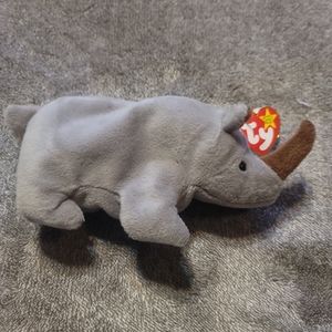 Ty Beanie Baby - 1996 Spike the Rhino - Retired